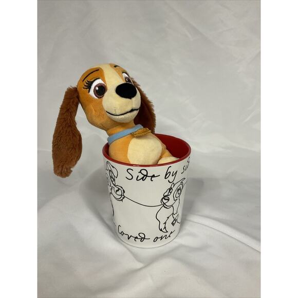 Disney Lady And The Tramp Side By Side With Your Loved One Mug + Stuffed Animal - Picture 3 of 8
